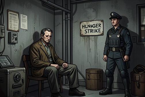 Hunger Strike After Juan Vicente Aparicio's Death from "Kiss of the Spider Woman". The Hunger Strike After Juan Vicente Aparicio's Death is recorded as a protest in which political prisoner Valentin Arregui took part.
