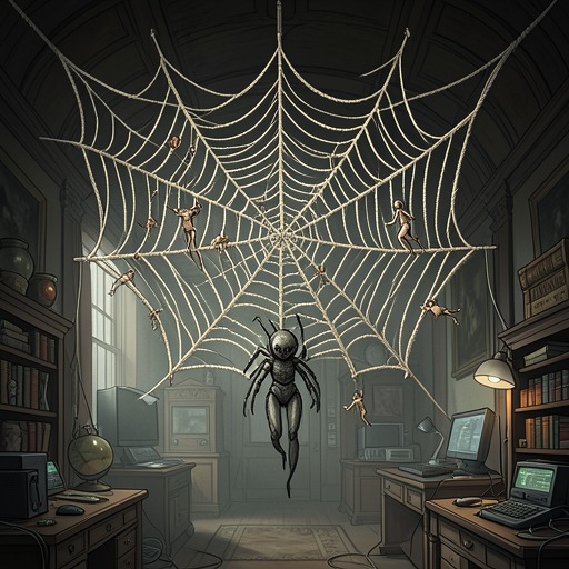 The Spider Woman’s Web from "Kiss of the Spider Woman". The spider-woman image gathers Molina’s vulnerability, sexual identity, and capacity for care into a metaphor that Valentin gives new meaning.