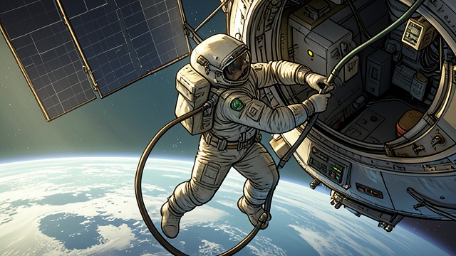 Orbital Maintenance from "World War Z". Orbital Maintenance Adaptation The crew modifies Jules Verne Three and ASTRO to refuel satellites.