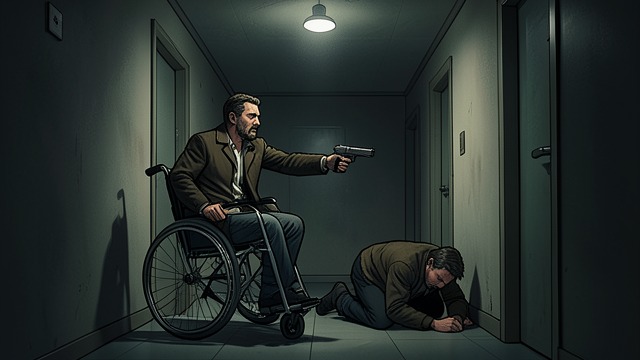 The Wheelchair Defense from "World War Z". The Wheelchair Defense Vulnerability Joe Muhammad is attacked by a legless undead creature behind his chair.