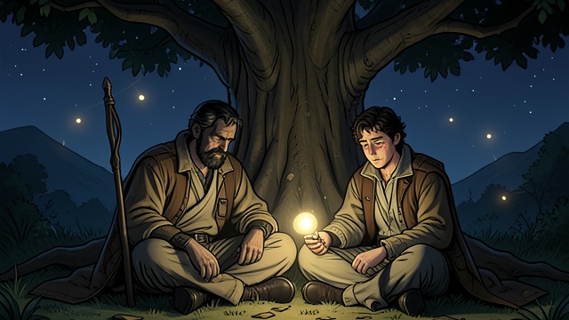 The Meeting In Darkness from "World War Z". The Meeting In Darkness Encounter Tomonaga Ijiro captures Kondo Tatsumi beneath a tree. Revelation The younger man tells him that Japan has been abandoned.