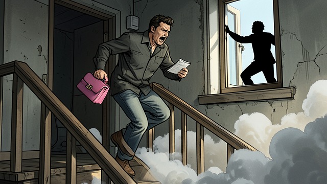 Apartment Descent from "World War Z". Apartment Descent Improvisation Kondo Tatsumi escapes through balconies with sheets, medication, and a Hello Kitty bag.
