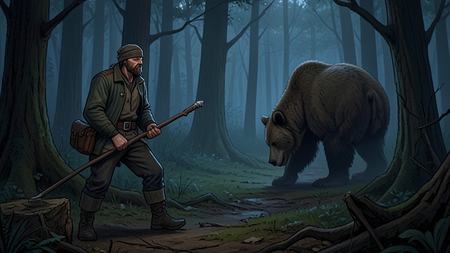 The Bear’s Warning from "World War Z". The Bear’s Warning Expected Death Tomonaga Ijiro welcomes a bear as an instrument of fate. Interruption The animal flees from a nearby undead presence.