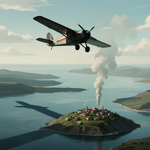 The Continental Airlift from "World War Z". This flow follows Gavin Blaire’s survival and the airlift that connects isolated human communities.