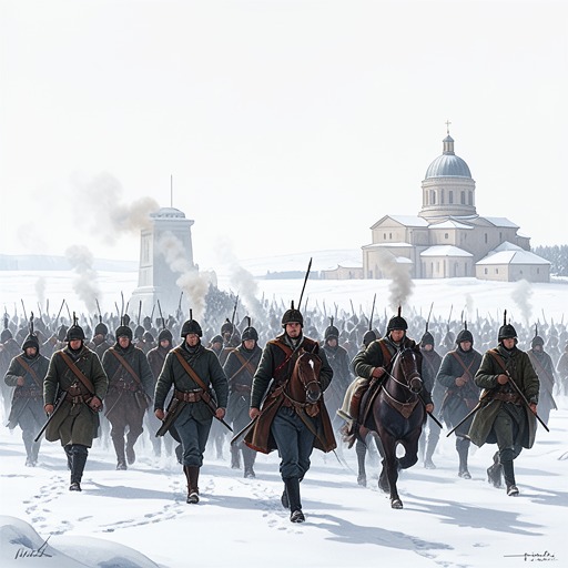 The Russian Decimation from "World War Z". This flow traces how fear, discipline, and guilt reshape the Russian military and its emerging religious state.