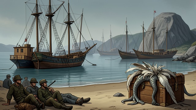 The Fleet at Aulis from "Metamorphoses". The Fleet at Aulis A Blocked Expedition The Greek forces gather at Aulis, but calm and contrary winds prevent departure.
