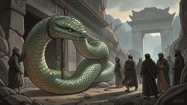 Aesculapian Serpent from "Metamorphoses". Aesculapian Serpent Divine Form Asclepius appears as a great serpent and leaves Epidaurus for the Roman mission.