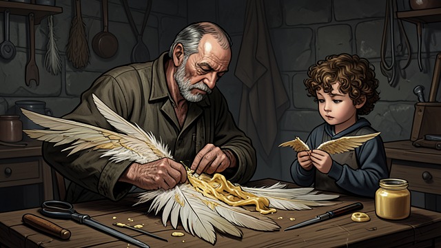 Minos and Icarus from "Metamorphoses". Minos and Icarus Tyranny and Invention Minos confines Daedalus, forcing the craftsman to devise wings for escape.