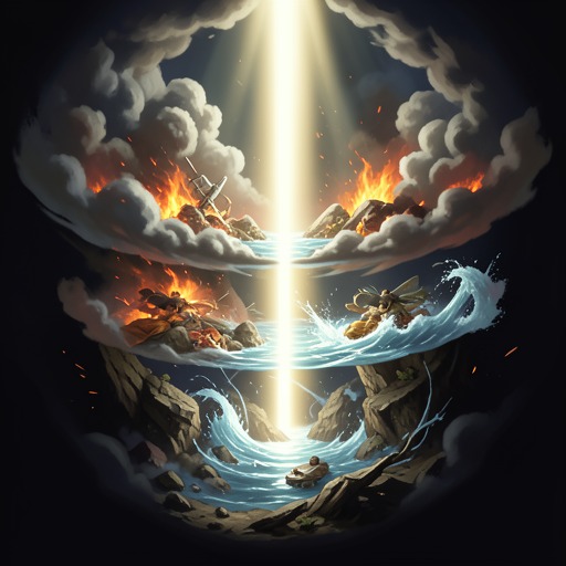 Cosmic Creation and Recurring Change from "Metamorphoses". This flow traces the universe from formless Chaos through ordered nature to the doctrine that every form is temporary.
