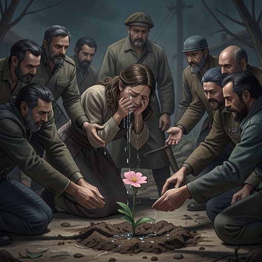 From Private Grief to Public Ritual from "Metamorphoses". This flow shows how individual losses become flowers, festivals, constellations, shrines, and civic memories.