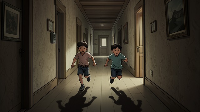 The Playing Children from "House of Leaves". The Playing Children Chad Navidson and Daisy Navidson run through impossible spaces without sharing the adults’ fear.