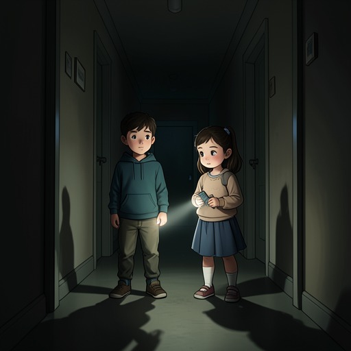 The Child Witnesses from "House of Leaves". This flow traces how Daisy Navidson and Chad Navidson register the house before adults can interpret it.