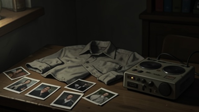Searching for Evidence from "I'm Thinking of Ending Things". Searching for Evidence Clues in the worker’s room The narrator studies photographs, a childhood shirt, and a recording, hoping they will explain where Jake is.