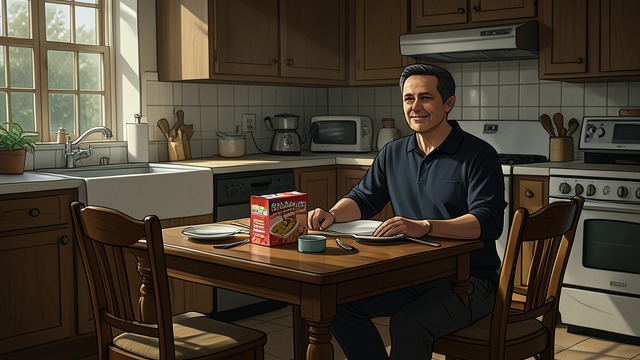 A Future at Breakfast from "I'm Thinking of Ending Things". A Future at Breakfast Ordinary life imagined The narrator watches Jake eat cereal and wonders what they would be like decades later.