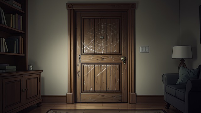 The Closed Door from "I'm Thinking of Ending Things". The Closed Door A boundary noticed The narrator sees a scratched door in the living room and learns that the basement lies beyond it.