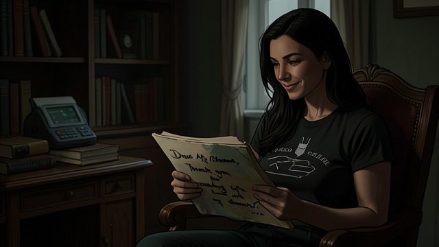The Portrait’s Message from "I'm Thinking of Ending Things". The Portrait’s Message A gift for later Jake’s mother gives the narrator a folded painting and tells her not to open it until she arrives.