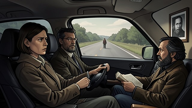 Contradictory Biographies from "I'm Thinking of Ending Things". Contradictory Biographies Unmatched accounts The narrator encounters photographs and family explanations that do not fit her understanding of Jake.
