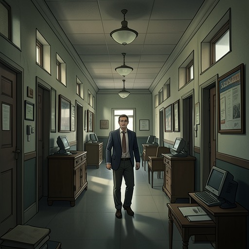 The Remote School as a Maze from "I'm Thinking of Ending Things". The school’s institutional spaces become a repeated pattern of containment, lost time, and failed routes to safety.