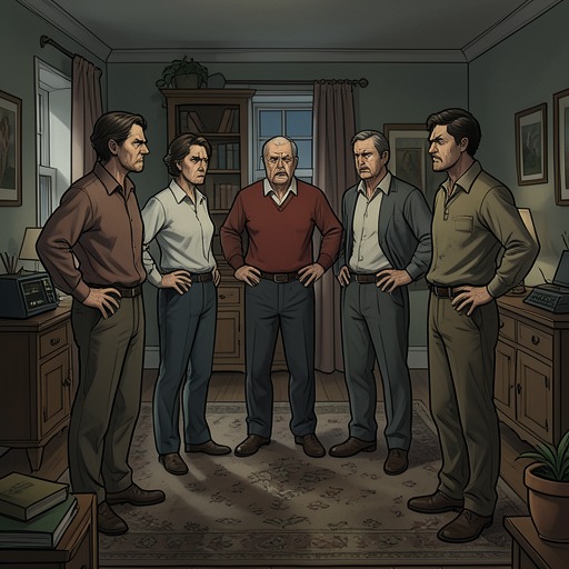 The Maestro Family Feud from "Point Blank". The Holcombe family’s rivalries and secrets complicate the murder investigation, exposing how affection, money, pride, and loyalty keep its members entangled.