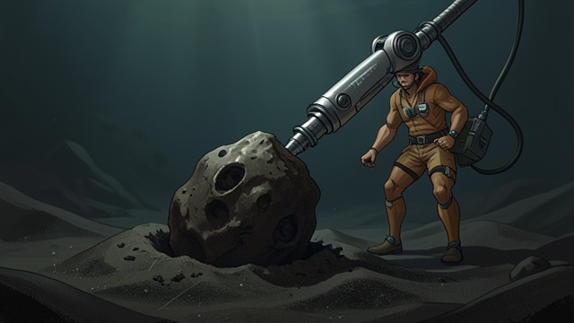 The Prometheus Finds a Fossil from "The Trench". The Prometheus Finds a Fossil An unexpected object The Prometheus vacuum system catches on a large object buried beneath the seafloor.