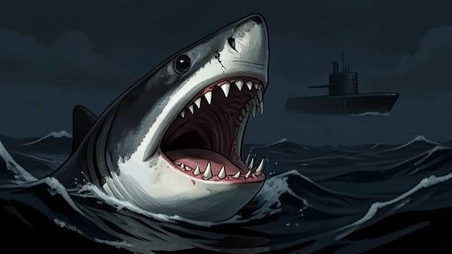 A Shark Meets a Secret Mission from "The Trench". A Shark Meets a Secret Mission The final encounter Jonas sees a Megalodon and panics, causing the emergency ascent that kills both scientists.