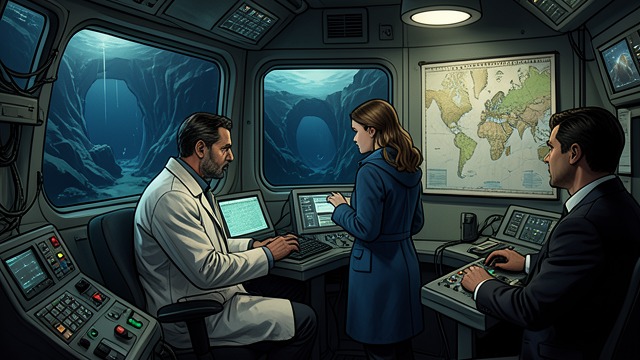 A Crew Under Pressure from "The Trench". A Crew Under Pressure A hazardous assignment Barry Leace pilots the Proteus while Ellis Richards presses the team to maintain a demanding schedule.