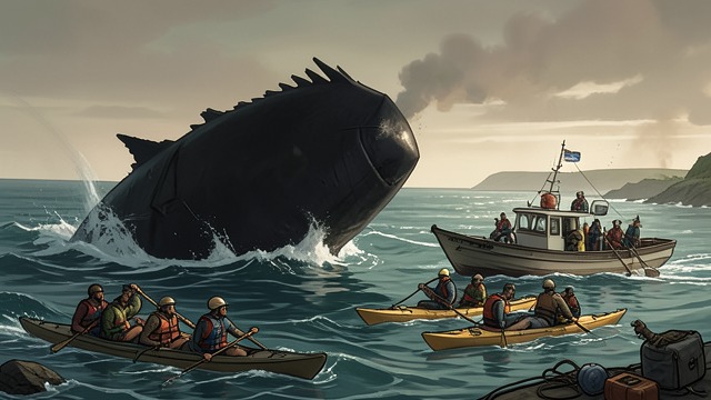 The Open-Water Pursuit from "The Trench". The Open-Water Pursuit Civilian encounters Angel continues moving along the coast and attacks kayakers and a ferry.