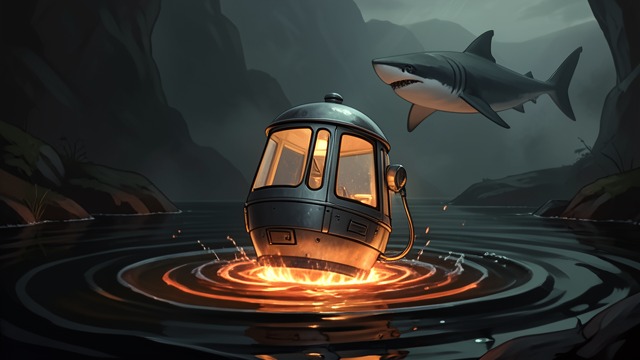 The Ascent Through the Layer from "The Trench". The Ascent Through the Layer A vulnerable rise The pod ascends through the hydrothermal layer and into colder water, with more than six miles still between the…