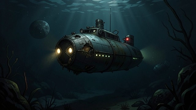 The Unexplained Implosion from "The Trench". The Unexplained Implosion A failed dive The Proteus crew detects fast-moving objects in the Mariana Trench, but communications with the surface are disrupted.