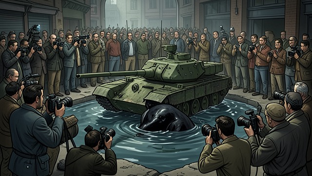The Media Arrive from "The Trench". The Media Arrive Disaster becomes news Reporters and cameras capture the aftermath of the deaths and Angel’s escape.