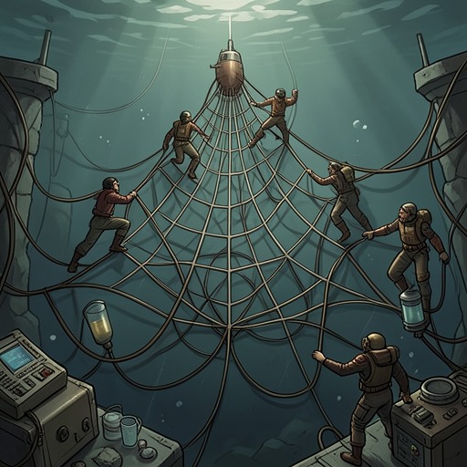 The Spider and the Fly from "The Trench". This flow follows the novel’s web metaphor as Benedict lures vulnerable people with rescue, purpose, and access, then converts dependence into control.