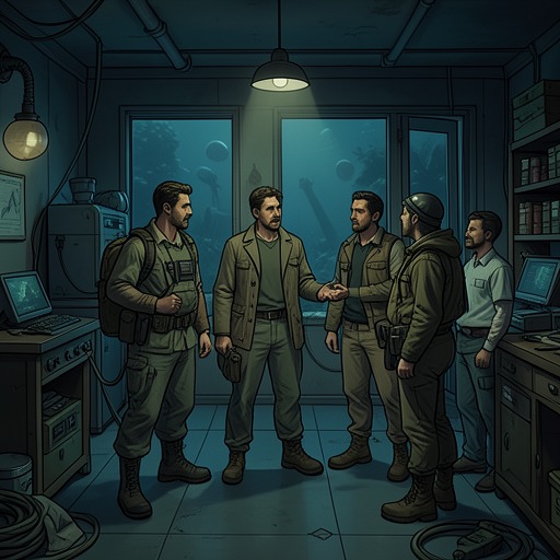 Institutions Trade in Risk from "The Trench". This flow follows the institutional pressures that put commercial interests, state security, and scientific work into conflict over the deep-sea missions.