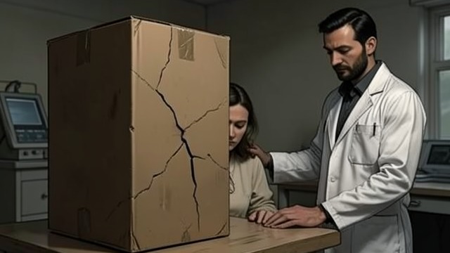 The Doctor Behind the Box from "The Box Man". An Assumed Occupant A box in the clinic room The narrator sees a box man beside Toyama Yoko and presumes the doctor is inside.