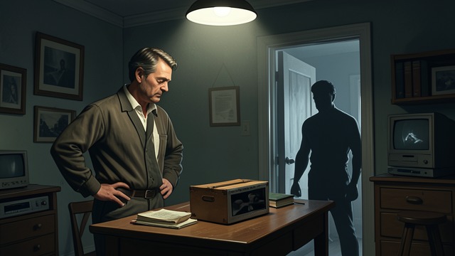 The Fake Man Questions the Writer from "The Box Man". Who Is Writing? Impossible timing The fake box man points out that the narrator’s many pages could not have been written within the time he claims has passed.