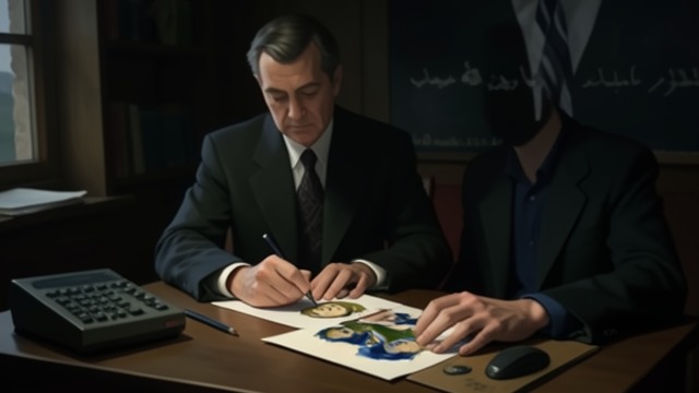 The Artist Behind the Stamp from "The Box Man". Loss Becomes a Trade Drawing from memory The dreamer draws the bride repeatedly, making smaller pictures as his work develops.