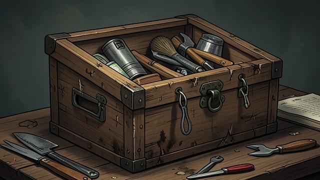 Objects as a Living Record from "The Box Man". The Interior Keeps Traces A material history The abandoned box preserves repairs, stains, hanging marks, and small tools from its former occupant.