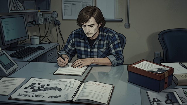 The Boxed Corpse Scenario from "The Box Man". A Death Written Ahead C’s account takes shape A third-person passage follows C as he prepares an affidavit about a boxed corpse that has not yet been found.