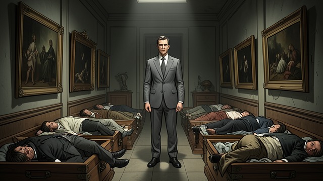 A Box Man in the Morgue from "The Box Man". Death as a Chosen Setting A request for confinement The narrator says he has asked to stay in the windowless morgue, whose coffin-like proportions suit his…