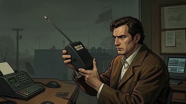 The Radio and the City from "The Box Man". A Portable Link to Events News carried in the hand The narrator keeps a radio close, using it to receive a continual stream of reports.