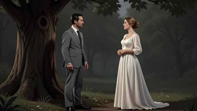 The Bride Behind the Palms from "The Box Man". A Private Act Seen An imagined refuge fails The dreamer stops beside the road to urinate, believing palms conceal him from the bride.