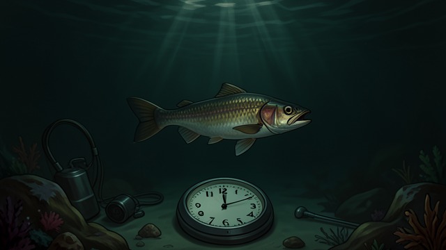 A Dream Stretched Out from "The Box Man". Terrestrial Seconds Become Weeks Unequal durations The dream fish experiences time far more slowly than a person on land.