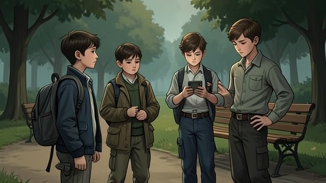 A School Absence Raises Questions from "Sonne und Beton". Julius’s Private Excuse Changing Plans Julius tells Lukas and Sanchez that a problem has arisen and asks to meet before they go shopping.