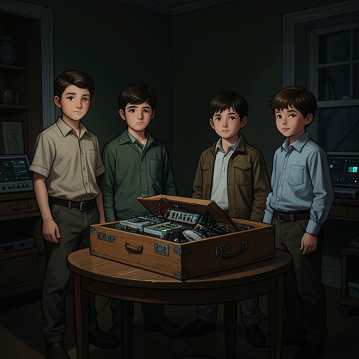 The School Computer Burglary from "Sonne und Beton". This thread traces how four boys turn the arrival of new school computers into a risky theft, from a casual proposal through the nighttime break-in and escape.