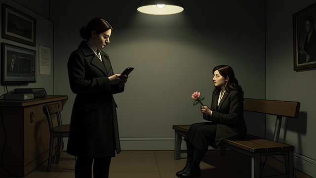 母女重新认识彼此,《离经叛道》中的场景。她没有接听的电话 试探性的联系 瑞秋·利维打电话感谢德沃拉(叙述者)送来的鲜花。她的留言里带着惊喜,因为这份关怀来自一个长期以来让她感到疏远的女儿。德沃拉(叙述者)听着留言,意识到这个女人是自己的母亲,同时也承认自己眼下几乎没有亲近感。 为未来留出空间 德沃拉(叙述者)没有接听电话,但也没有拒绝对方的尝试。