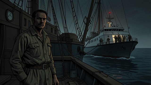 The Last Boarding from "The Tigers of Mompracem". The Last Boarding Beside the Captain Sabau remains at Sandokan’s side as the prahu approaches the cruiser.