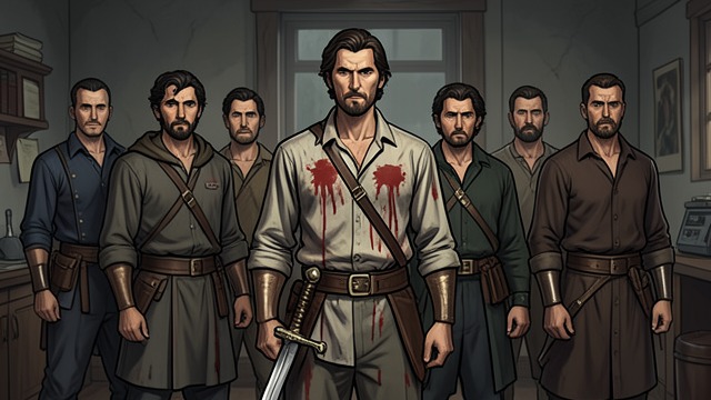 Warriors Beside Him from "The Tigers of Mompracem". Warriors Beside Him Holding the Line During the cruiser battle, the pirates continue firing despite heavy casualties and wrecked equipment.