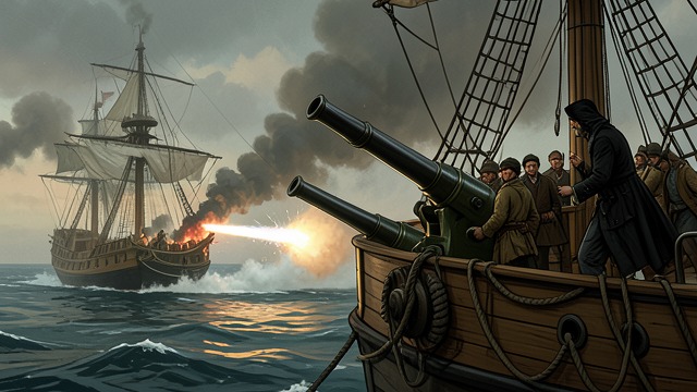 The Raider’s Violence from "The Tigers of Mompracem". The Raider’s Violence Force at Sea Sandokan attacks the junk with cannon fire and orders that its ship be destroyed.