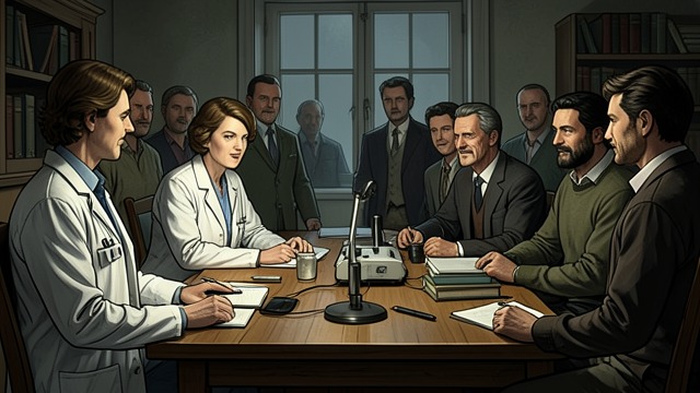 The Review Meeting from "Hot Milk". A Public Challenge Outside scrutiny A pharmaceutical executive and a health official question whether Rose is safe in Dr Gómez’s care and whether treatment has…