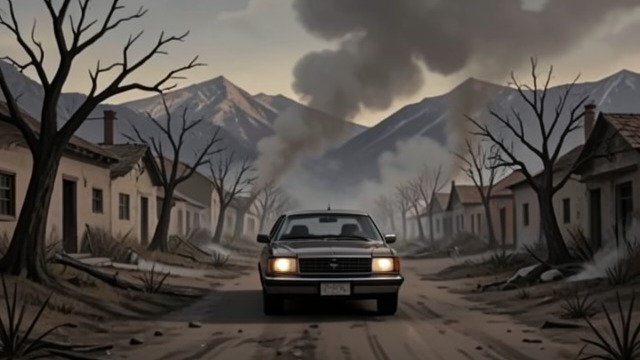 熔炉与工厂,《热牛奶》中的场景。被剥蚀的地区 工业景观 出租车经过卡沃内拉斯这座水泥生产城镇,那里山上的树木已被砍伐殆尽,用作燃料。 紧缩的躯体 索菲娅将环境破坏视为更广阔景观的一部分,在这片景观中,人、土地和资源都被消耗殆尽。