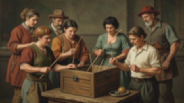 The Lottery from "Good Morning, Midnight". The Lottery Chance allocates risk Harper proposes drawing straws to decide who descends.